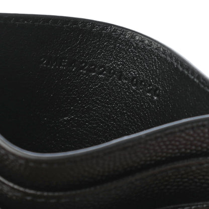 Saint Laurent Grain De Poudre Matelasse Chevron Monogram Credit Card Case Black 7 of 8