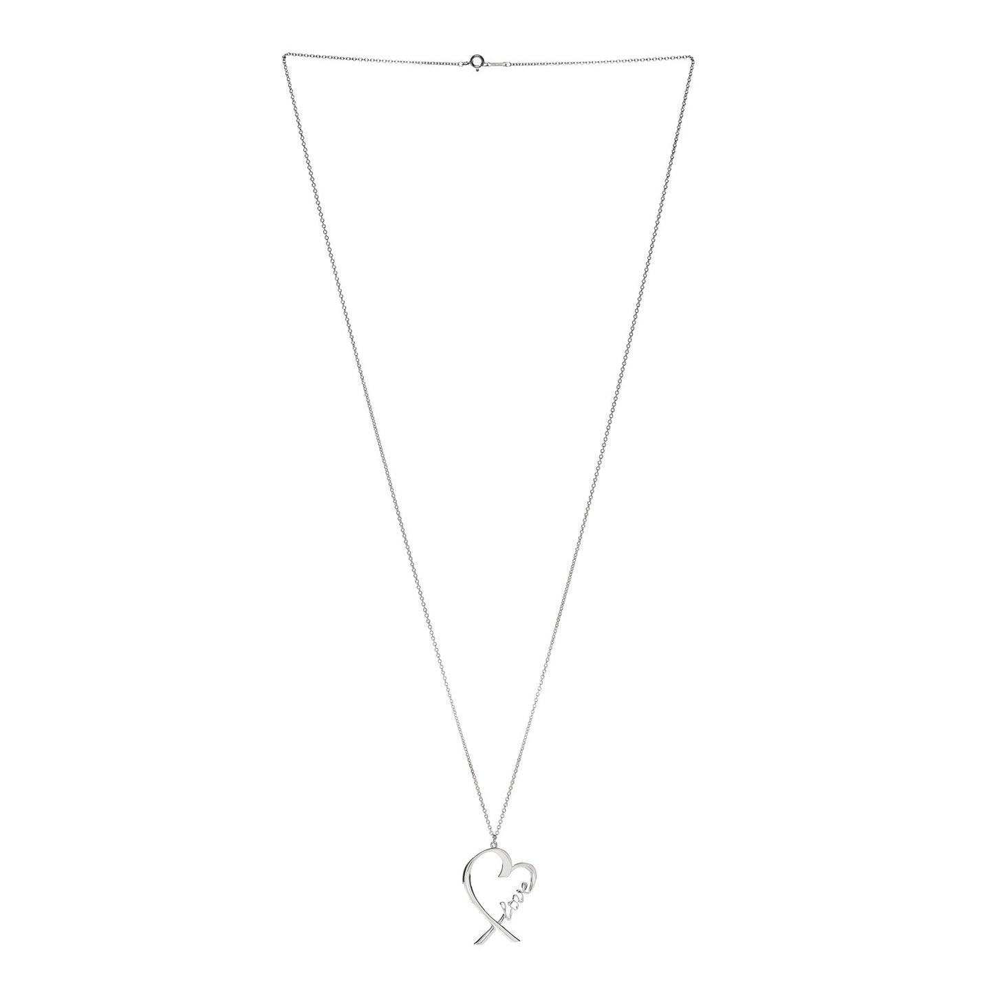 Sterling Silver Paloma Picasso Loving Heart Love Pendant Necklace