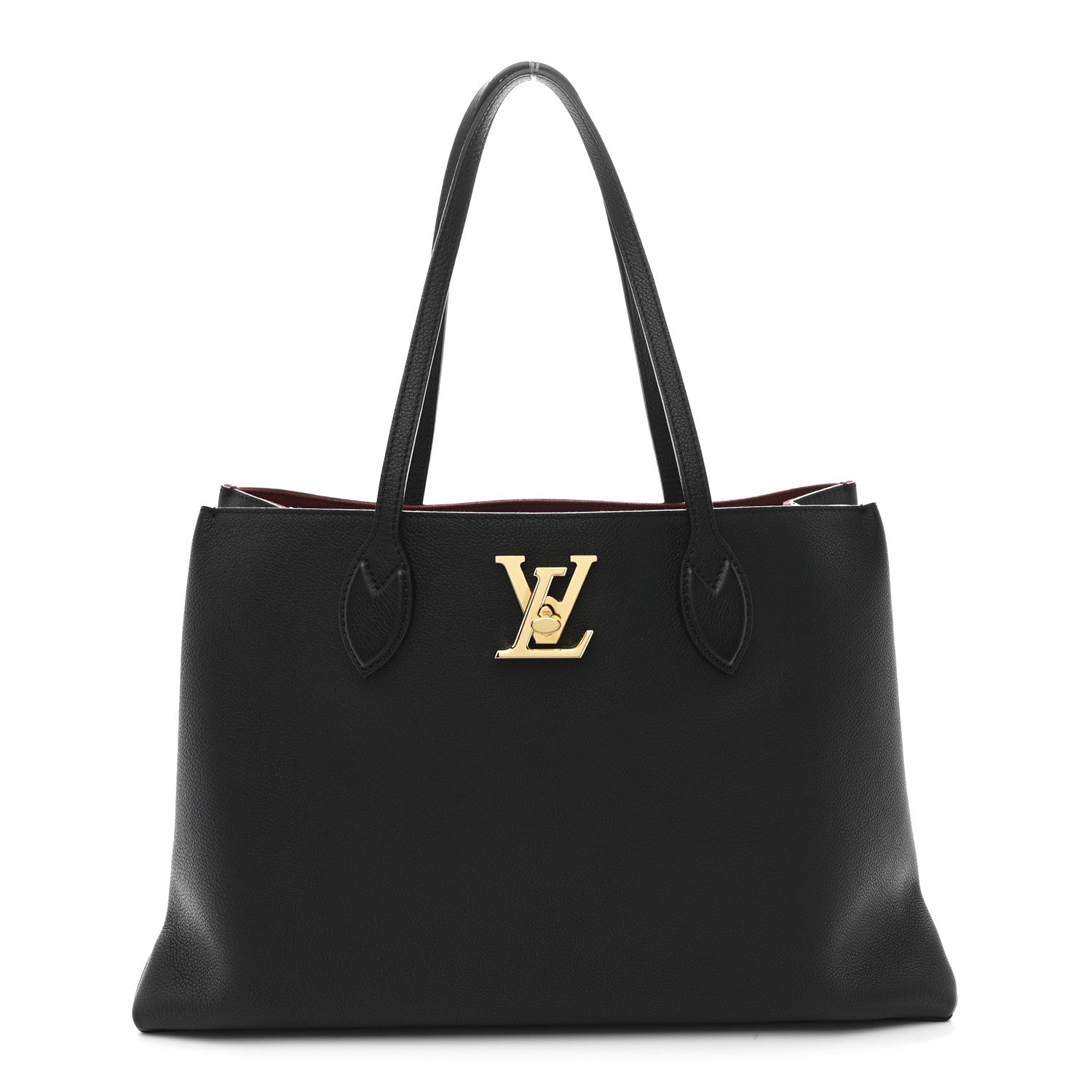 Louis Vuitton Grained Calfskin Lockme Shopper Black 1 of 10