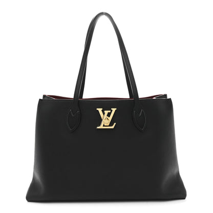 Louis Vuitton Grained Calfskin Lockme Shopper Black 1 of 10