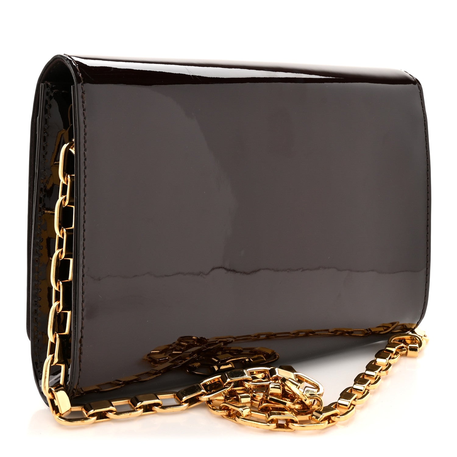 Louis Vuitton Patent Chain Louise GM Amarante 3 of 10