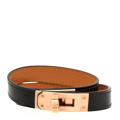 Hermes Swift Kelly Double Tour Bracelet Black 1 of 6