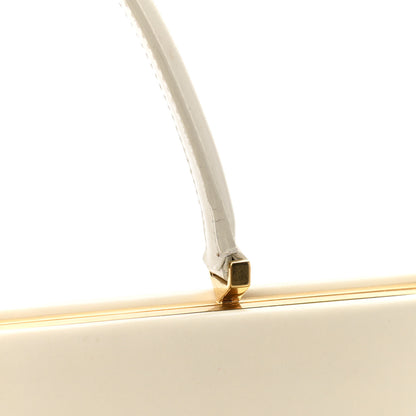 Celine Patina Box Calfskin Medium Clasp Bag White 13 of 14