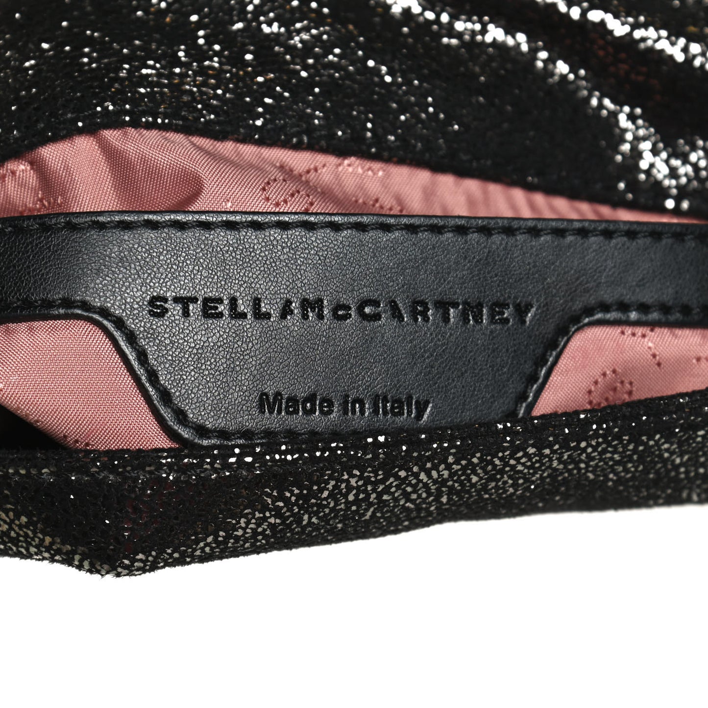 Chamois Shiny Dotted Falabella Crossbody Black