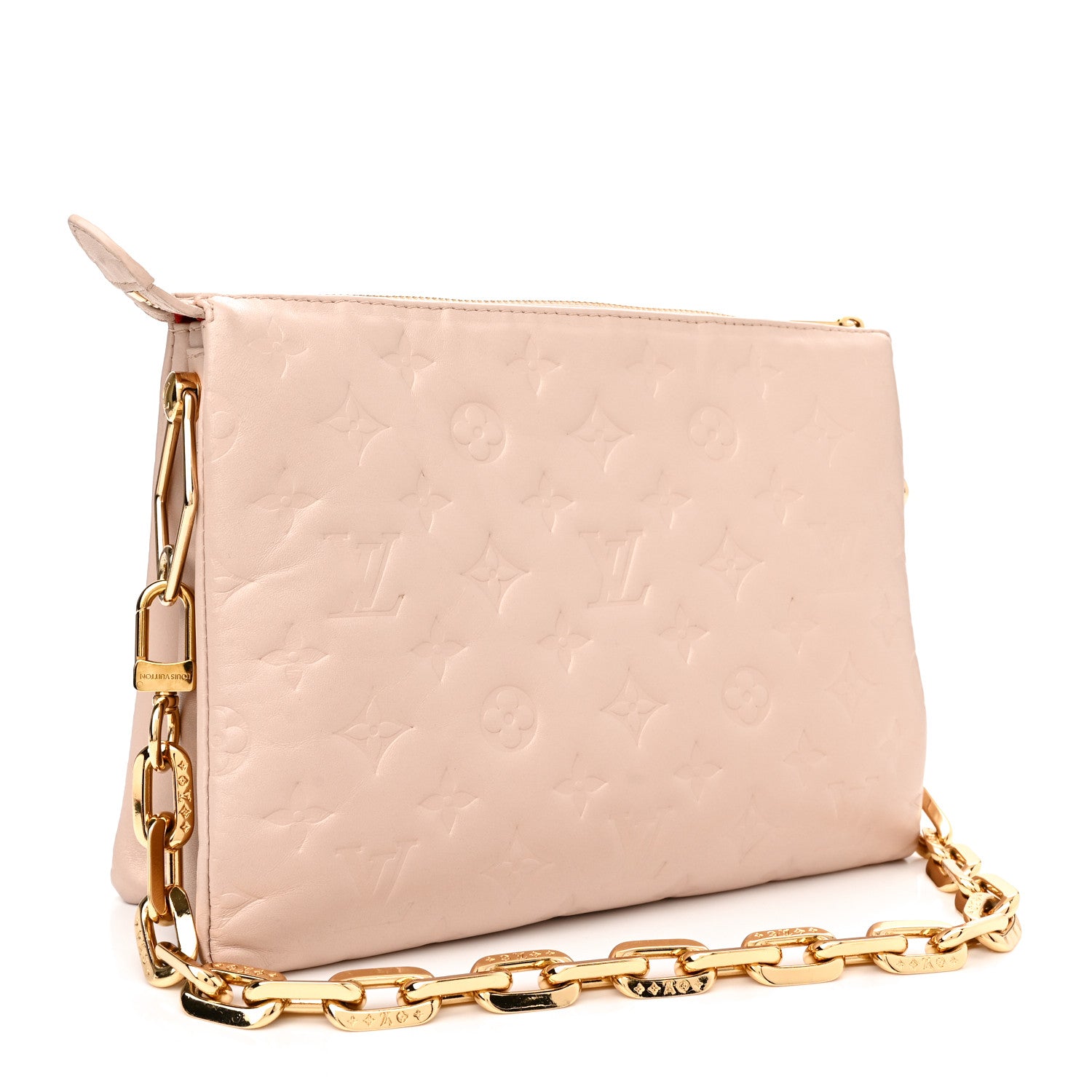 Louis Vuitton Lambskin Embossed Monogram Fall In Love Coussin PM Dragée Light Pink 3 of 12
