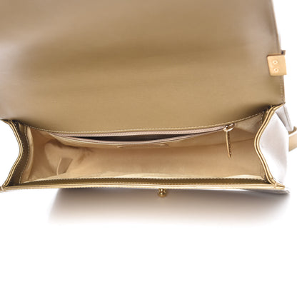 Chanel Metallic Patent Calfskin Quilted New Medium Boy Flap Gold 5 of 10