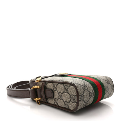 Gucci GG Supreme Monogram Web Mini Ophidia Messenger Brown 4 of 9