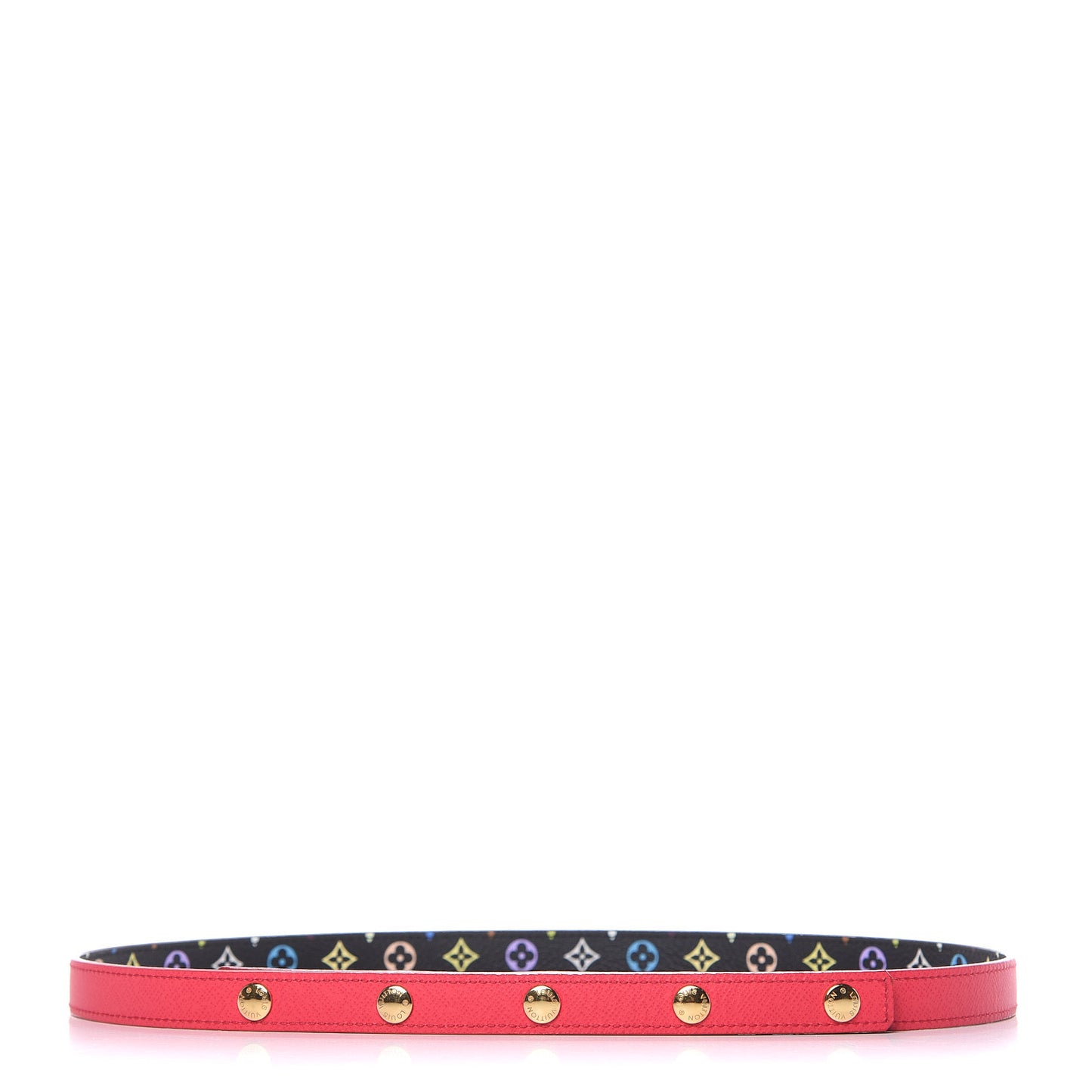 Monogram Multicolor Reversible Snap Belt 75 30 Black Fuchsia