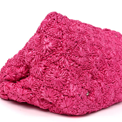 Prada Raffia Crochet Tote Fuchsia 9 of 10