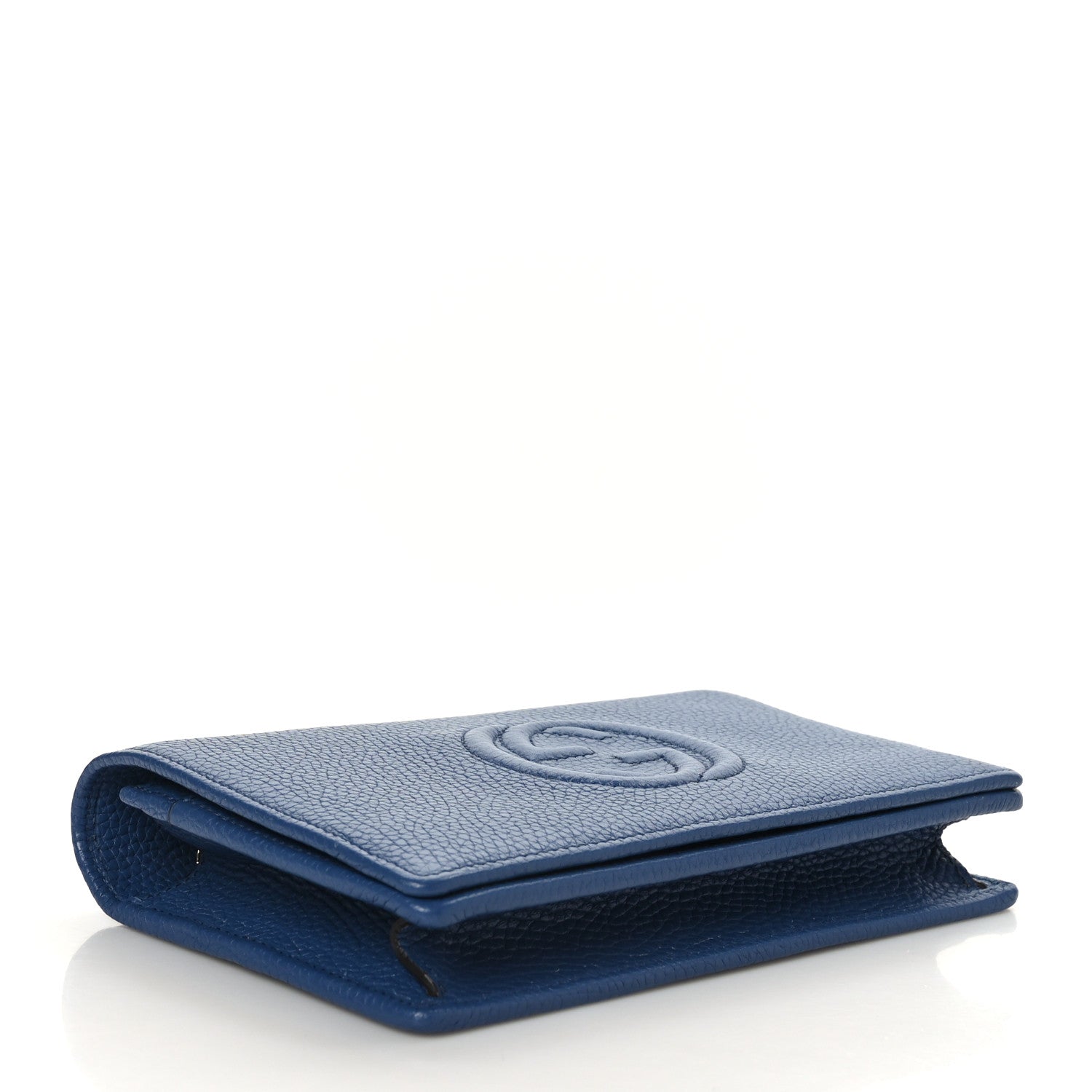 Gucci Pebbled Calfskin Soho Wallet on Chain Caspian 4 of 8