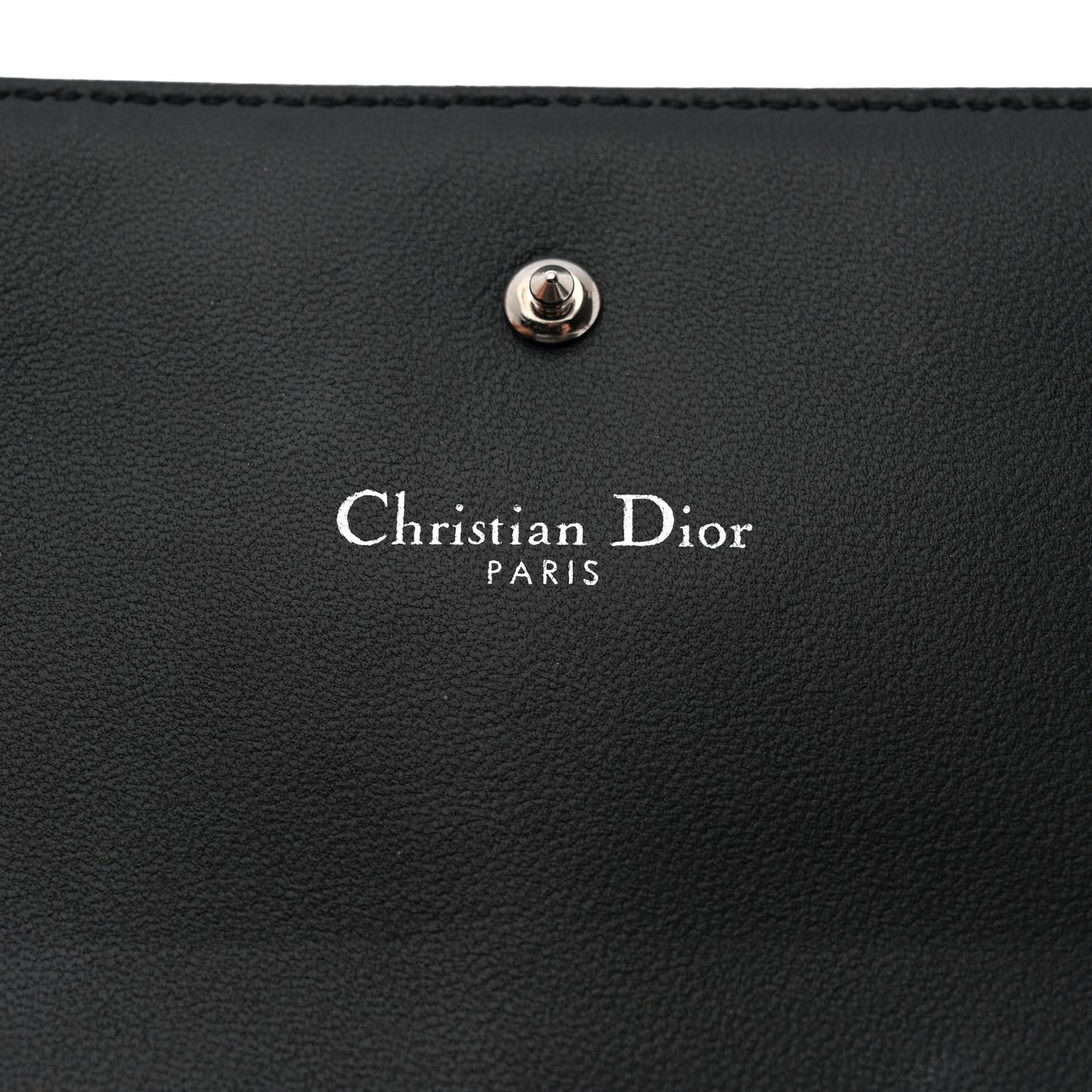 Metallic Patent Micro-Cannage Diorama Croisiere Chain Wallet Silver