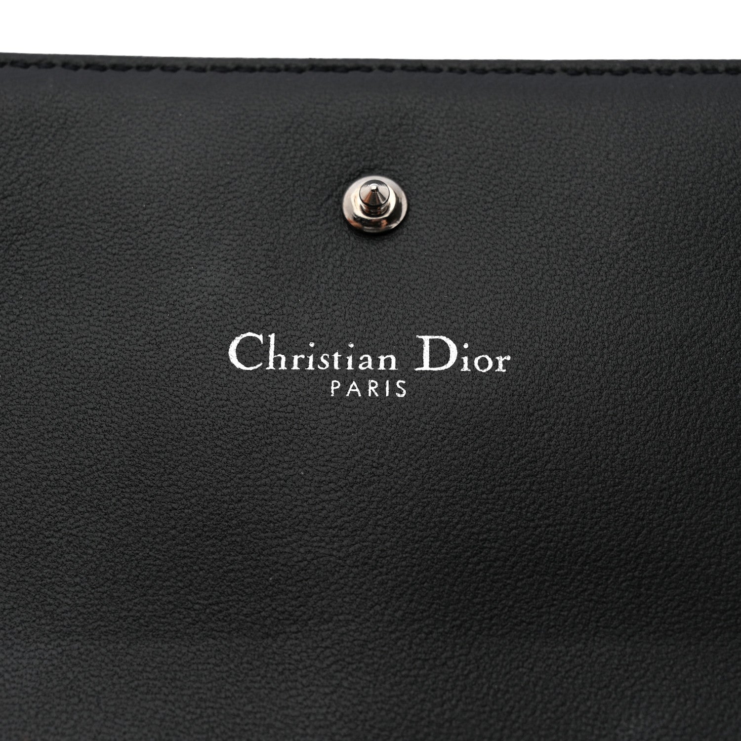 Christian Dior Metallic Patent Micro-Cannage Diorama Croisiere Chain Wallet Silver 6 of 7