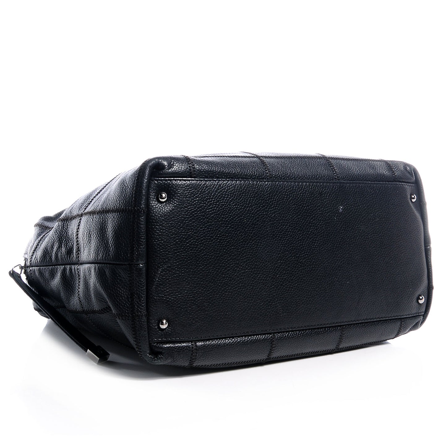 Caviar Square Stitched Tote Black