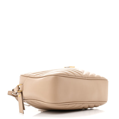 Saint Laurent Calfskin Matelasse Monogram Lou Camera Bag Dark Latte 4 of 11
