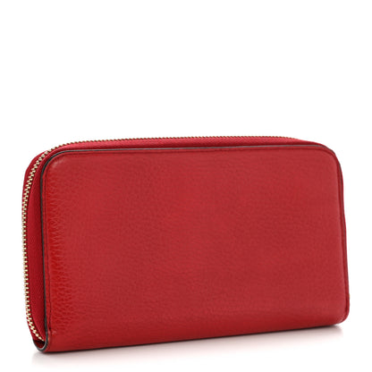 Gucci Dollar Calfskin GG Zip Around Wallet Red 3 of 9