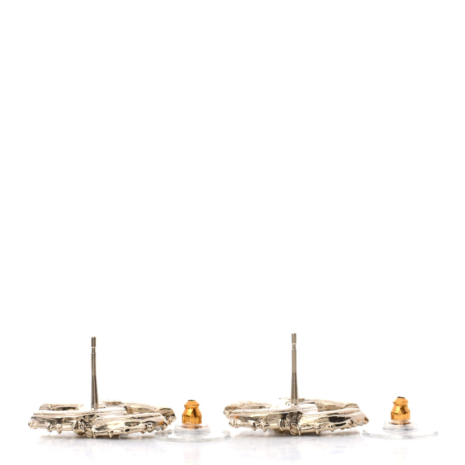 Chanel Pearl CC Camellia Express Stud Earrings Gold 3 of 5