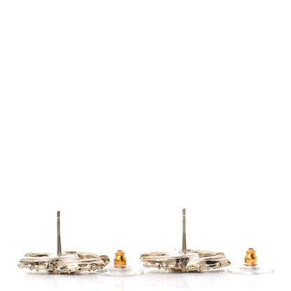 Chanel Pearl CC Camellia Express Stud Earrings Gold 3 of 5