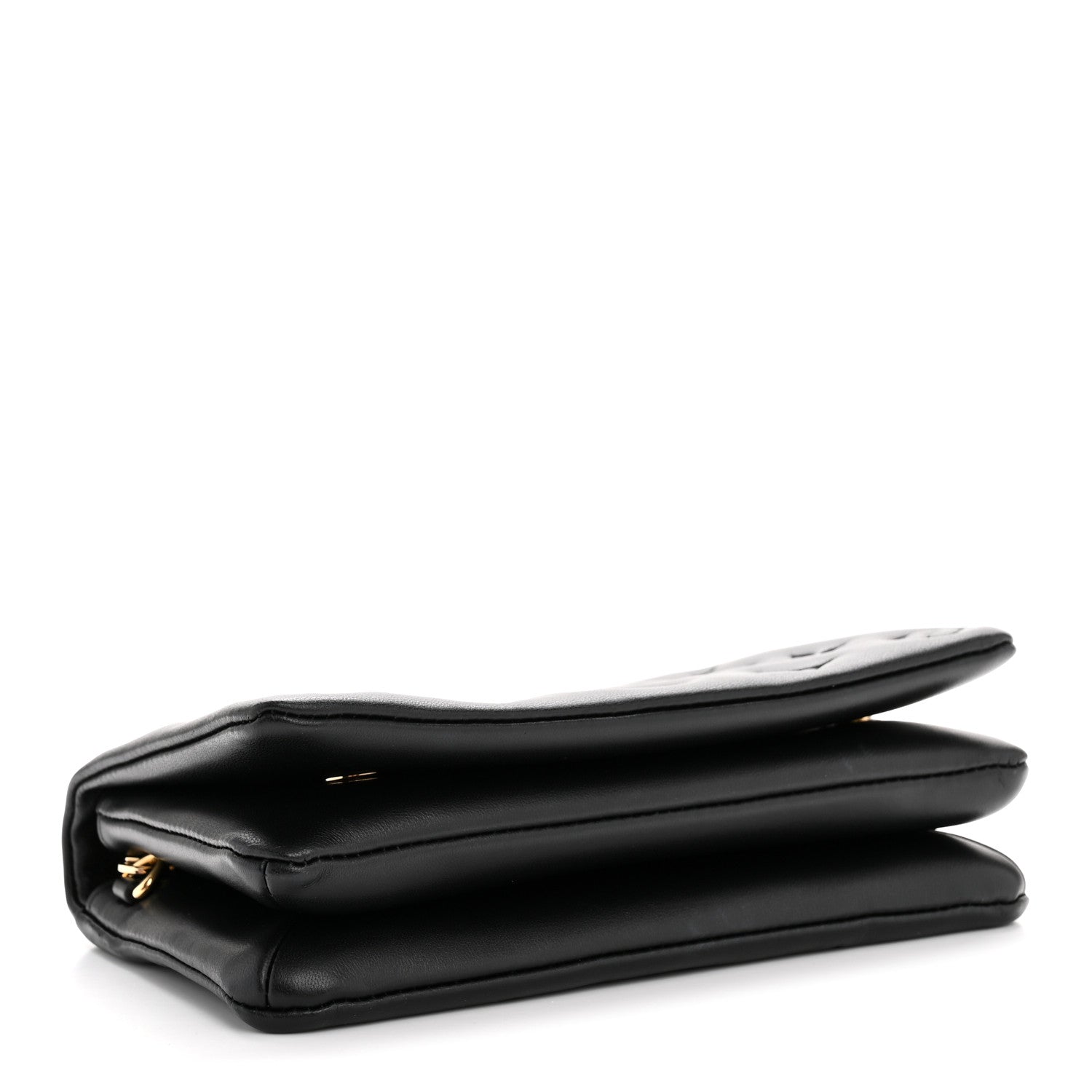 Louis Vuitton Lambskin Embossed Monogram Pochette Coussin Black 4 of 10