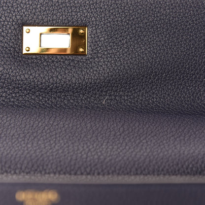 Hermes Togo Kelly Retourne 32 Bleu Nuit 8 of 13