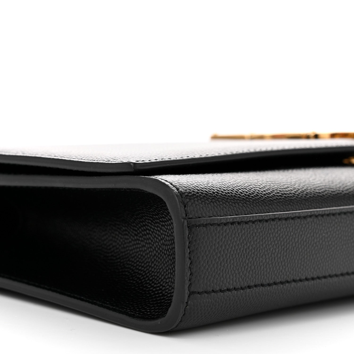Saint Laurent Grain De Poudre Monogram Cassandre Clutch  Black 9 of 11