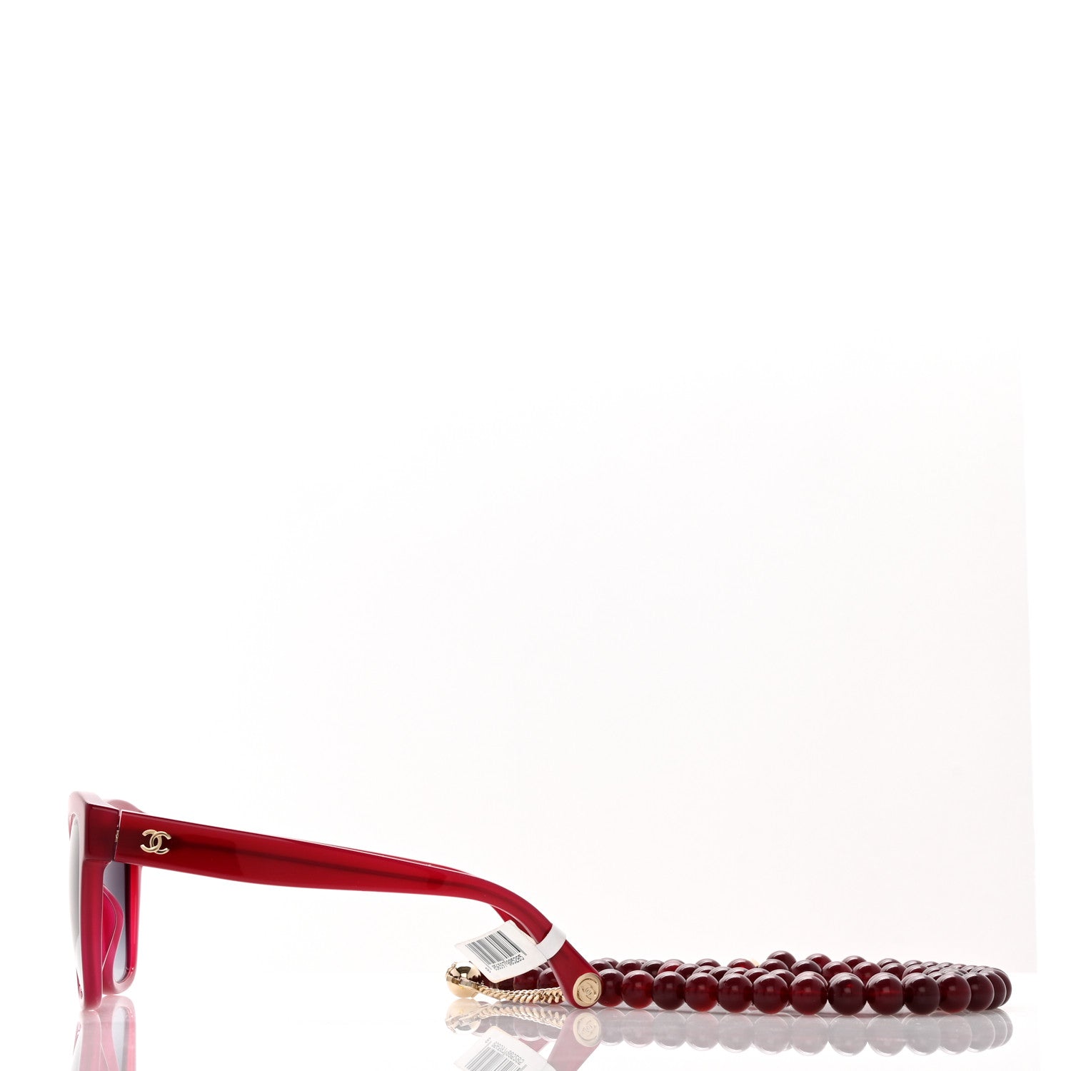 Chanel Acetate Chain Square Sunglasses 5487-A Burgundy 3 of 9