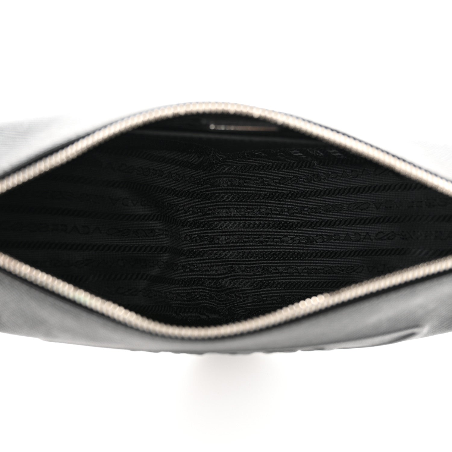 Prada Saffiano Cuir Triangle Logo Embossed Triangle Shoulder Bag Black 5 of 11