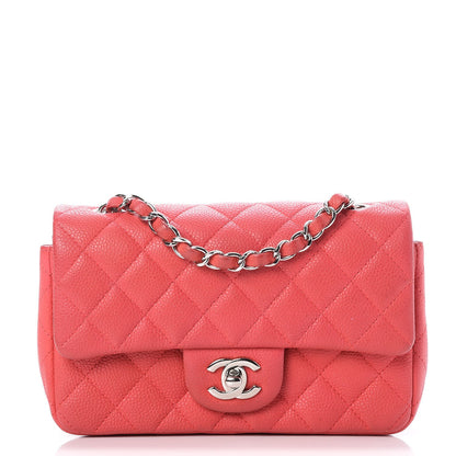 Chanel Caviar Quilted Mini Rectangular Flap Coral 1 of 9