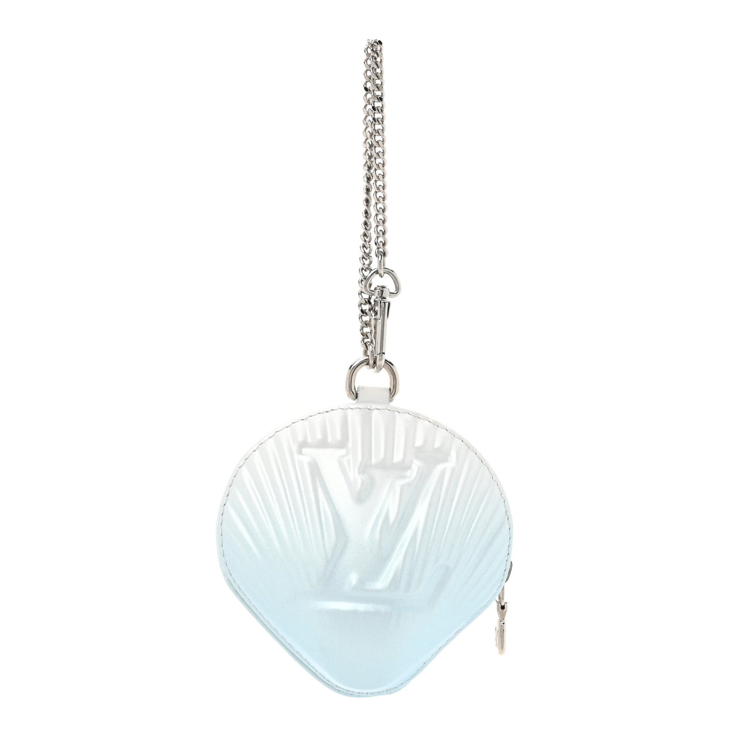 Cowhide By The Pool Shell Coin Purse Shaded Blue