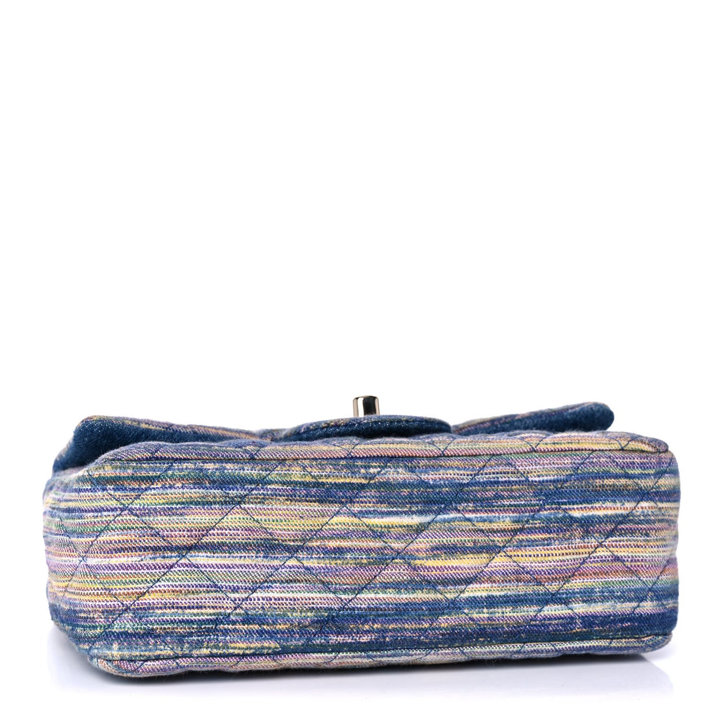Striated Quilted Classics in Fabrics Mini Rectangular Flap Blue
