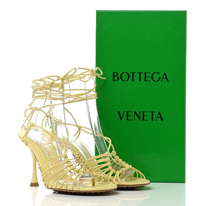 Bottega Veneta Nappa Dot Ankle Tie Sandals 38.5 Moon Beam 8 of 8