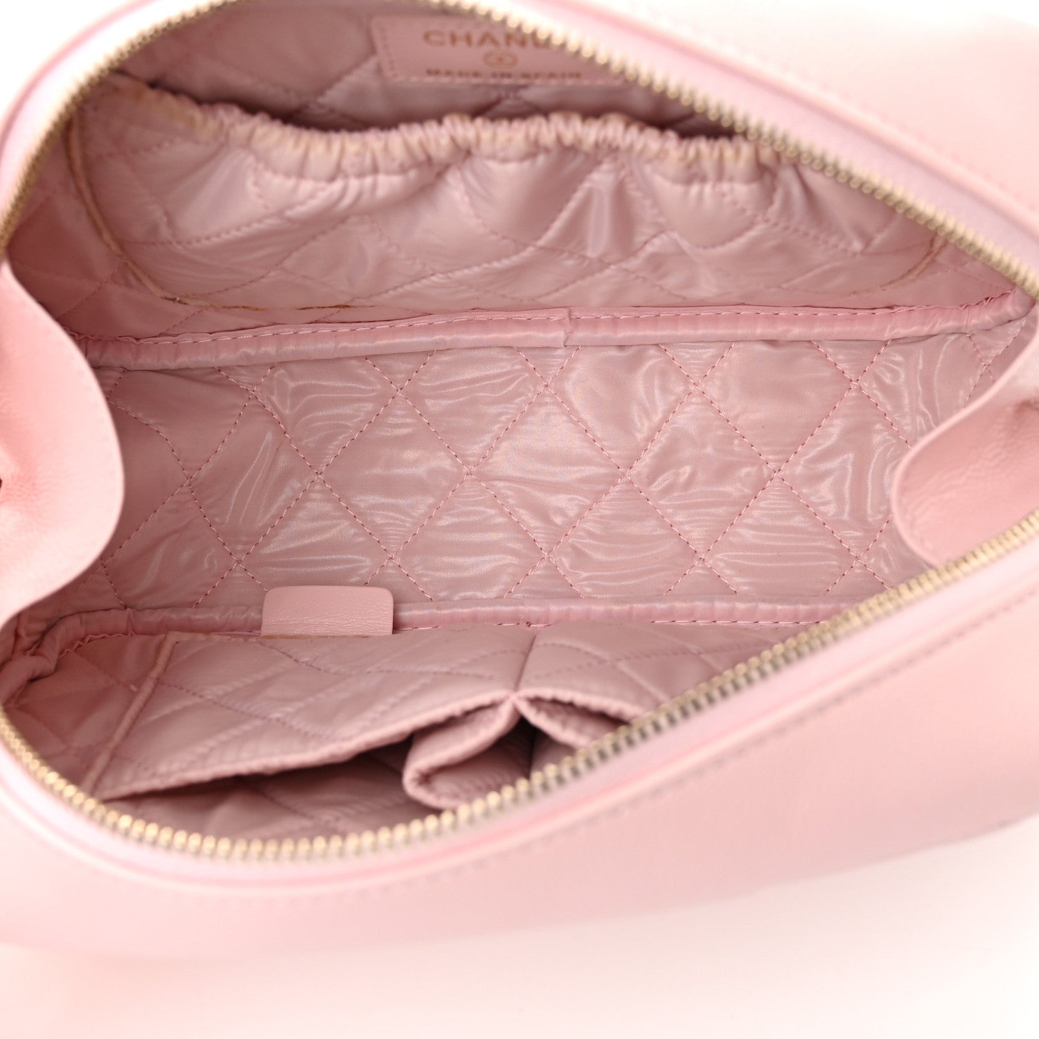 Chanel Caviar Quilted Medium Curvy Pouch Cosmetic Case Light Pink 5 of 11