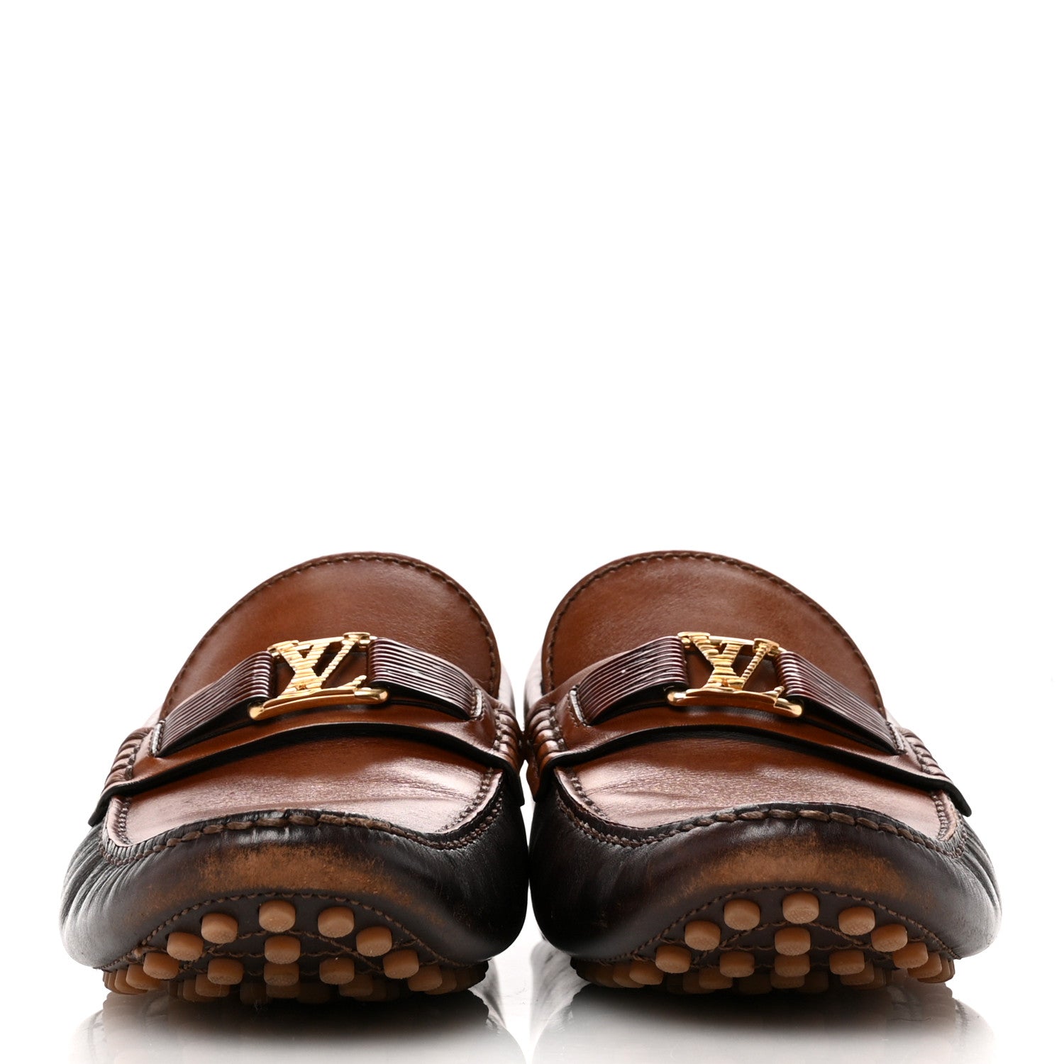 H*A様 Louis Vuitton ブラウン ローファー　25センチ Louis Vuitton Smooth Calfskin Hockenheim Moccasin Loafers 9 Brown