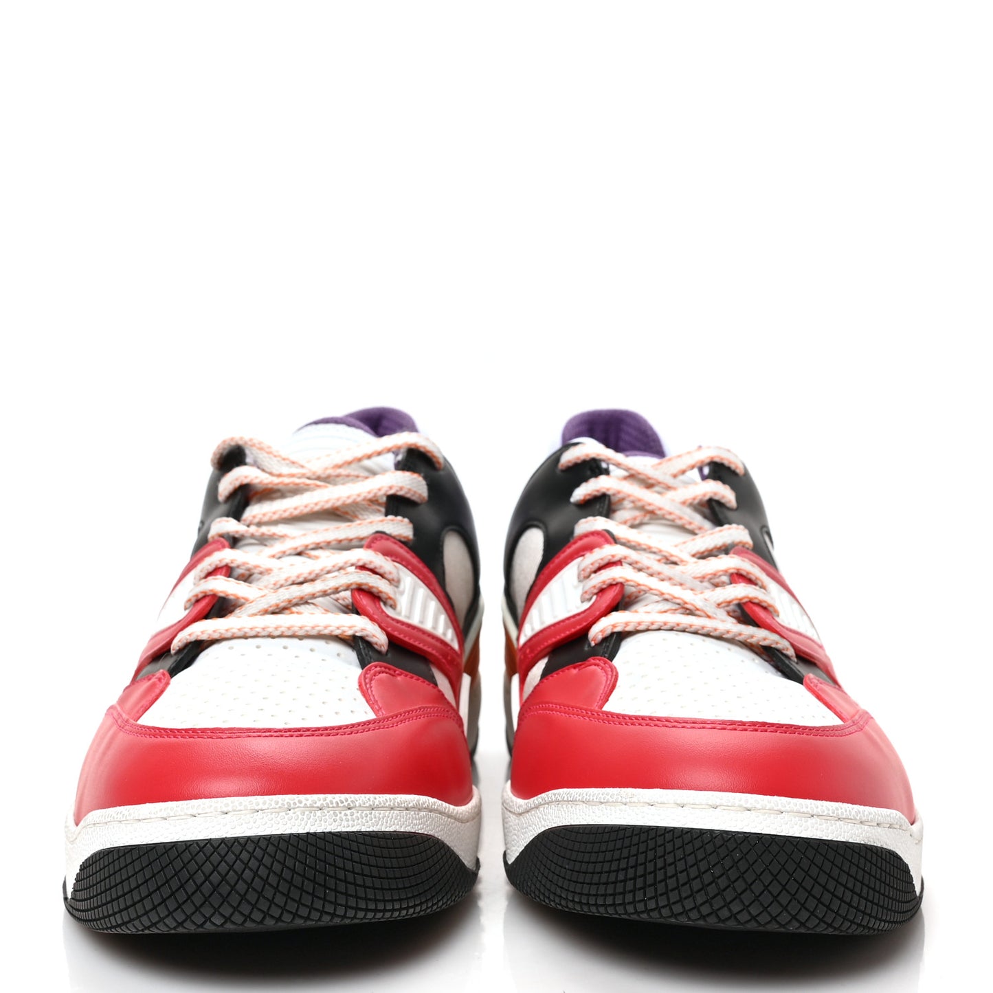 Demetra Mens Basket Low Top Sneakers 9.5 Deep Coral Great White Black