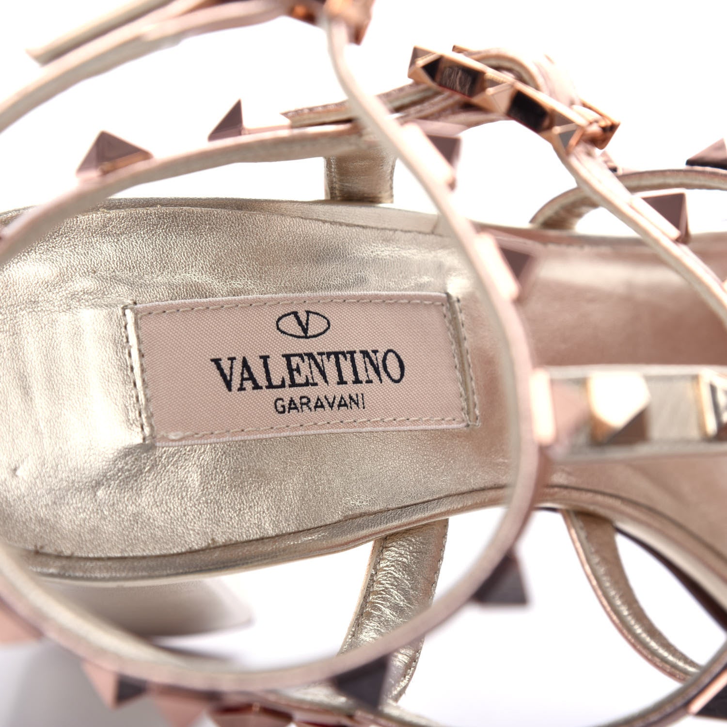 Valentino Garavani Metallic Nappa Rockstud 90mm City Sandals 37 Rame Platino 8 of 10