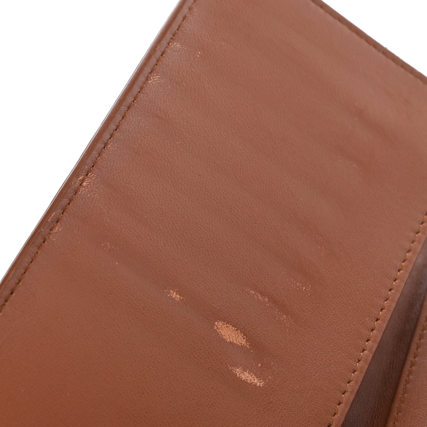 Madras Goatskin Intrecciato Flap Wallet Tea