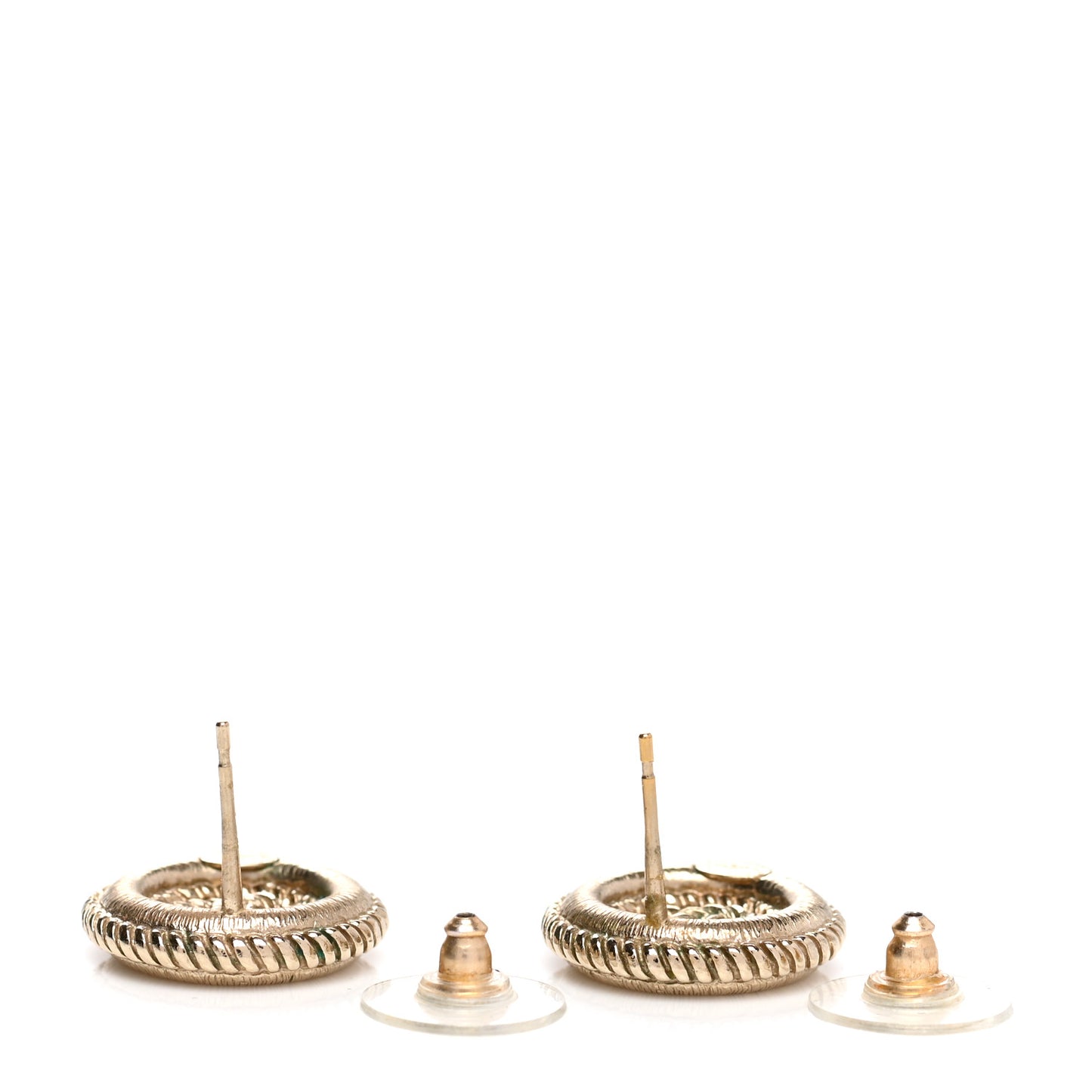 Twisted CC Earrings Light Gold