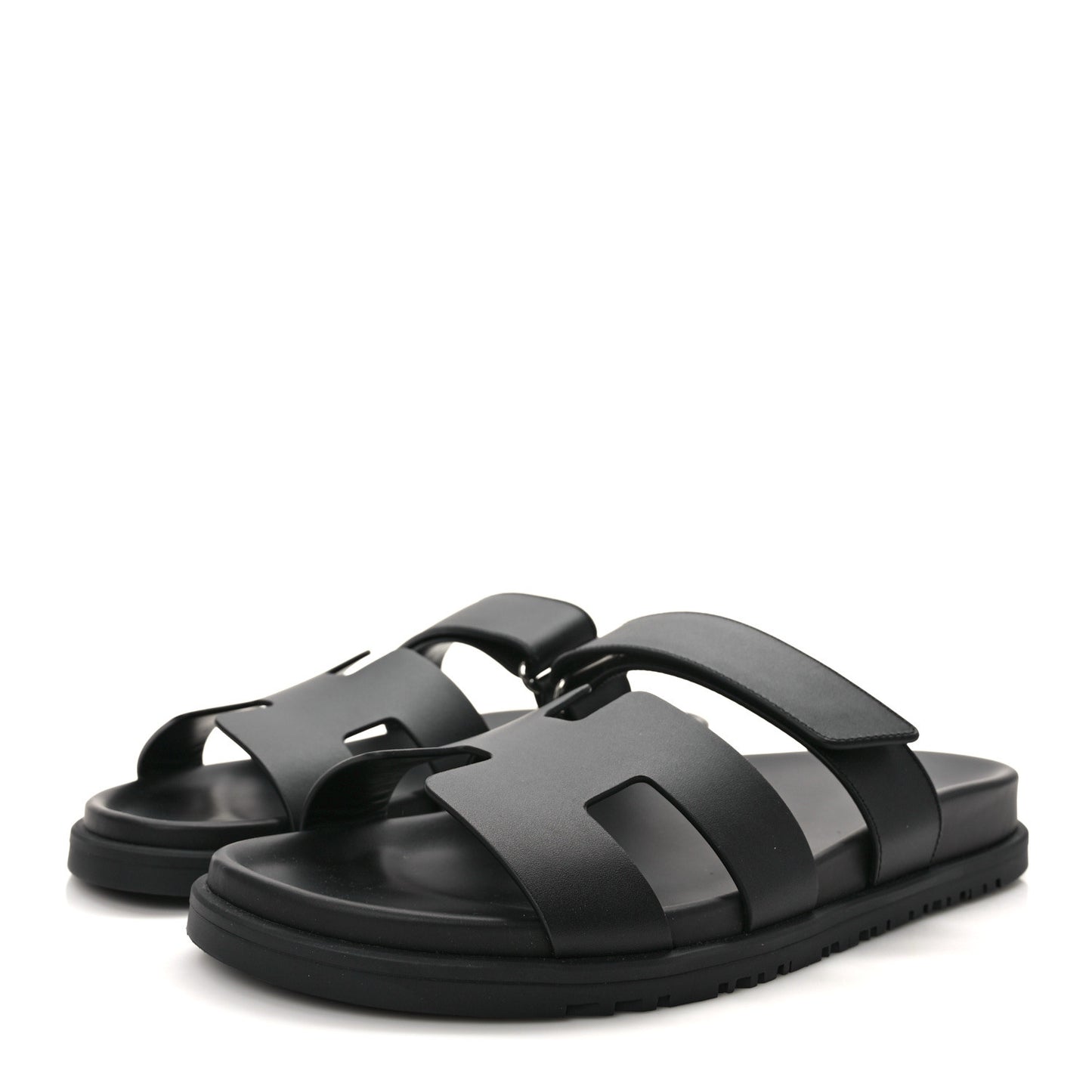 Calfskin Womens Chypre Sandals 40.5 Black