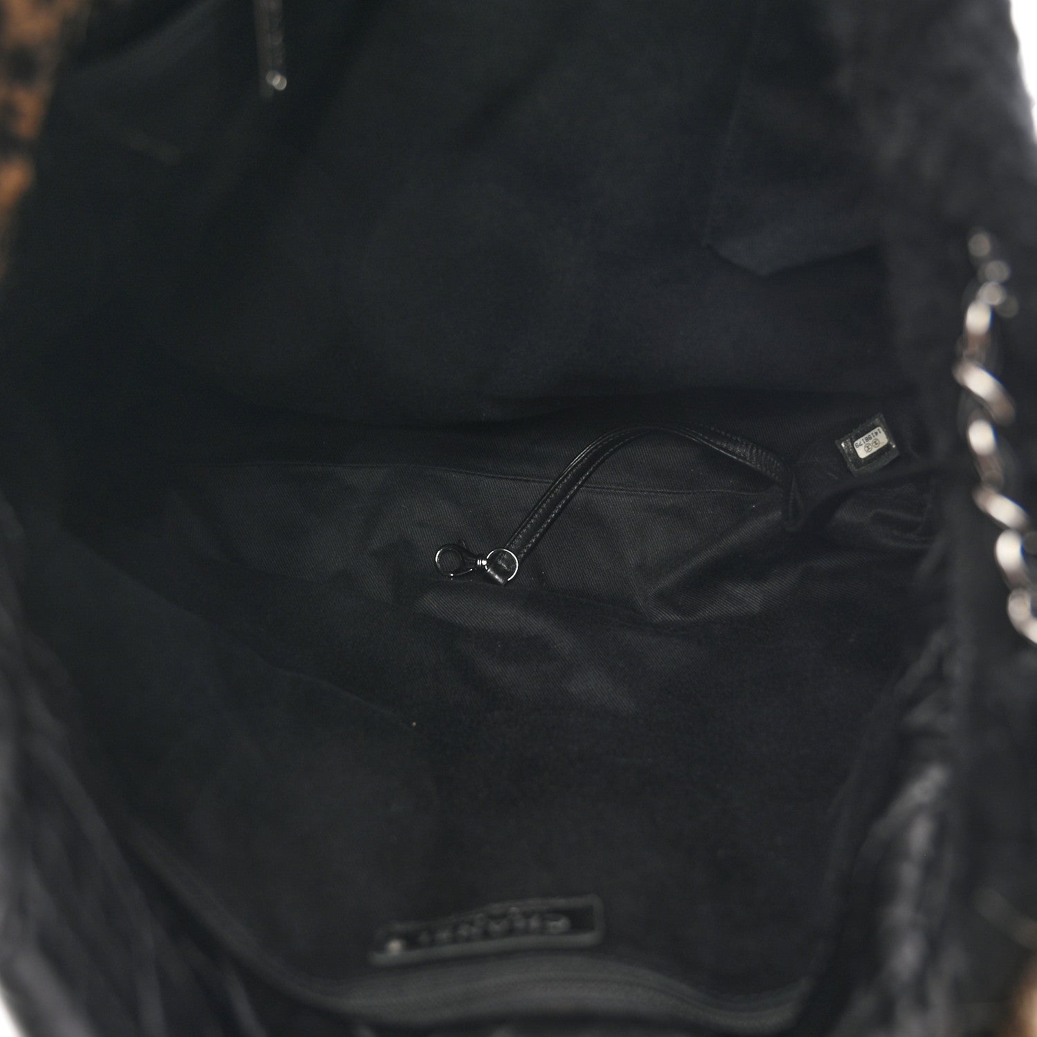 Chanel Tweed Lambskin Fantasy Fur Karl's Cabas Tote Black 5 of 10