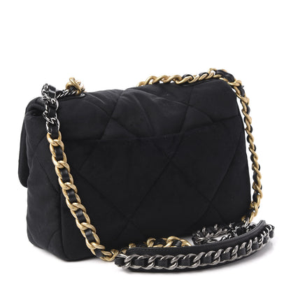 Chanel Velvet Quilted Medium 19 Flap Black 3 of 11