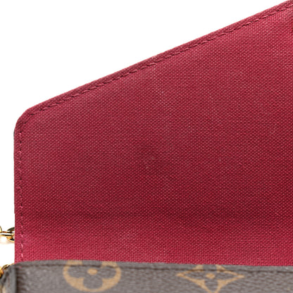 Louis Vuitton Monogram Pochette Felicie Chain Wallet Fuchsia 14 of 15