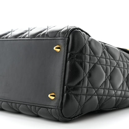 Christian Dior Lambskin Cannage Medium Lady Dior Black 10 of 10