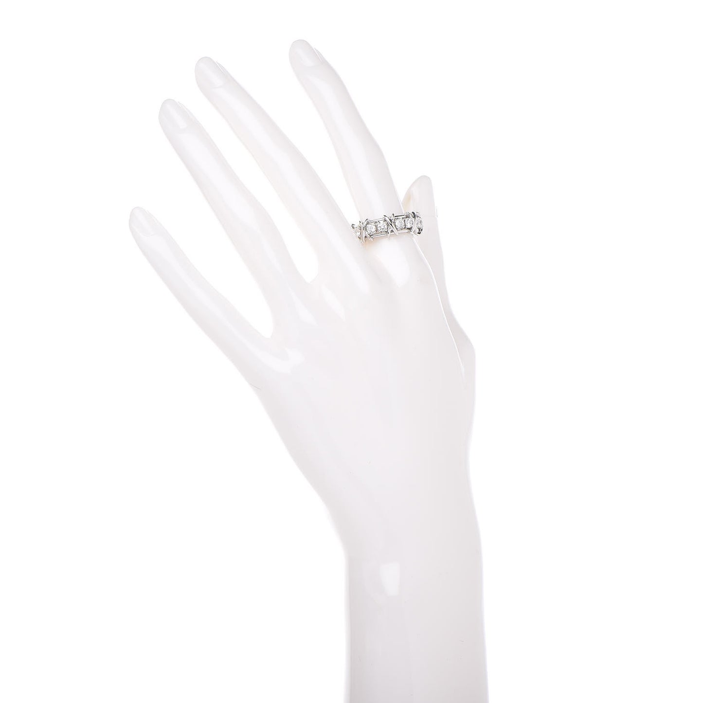 Platinum Diamond Schlumberger Sixteen Stone Ring 52 6