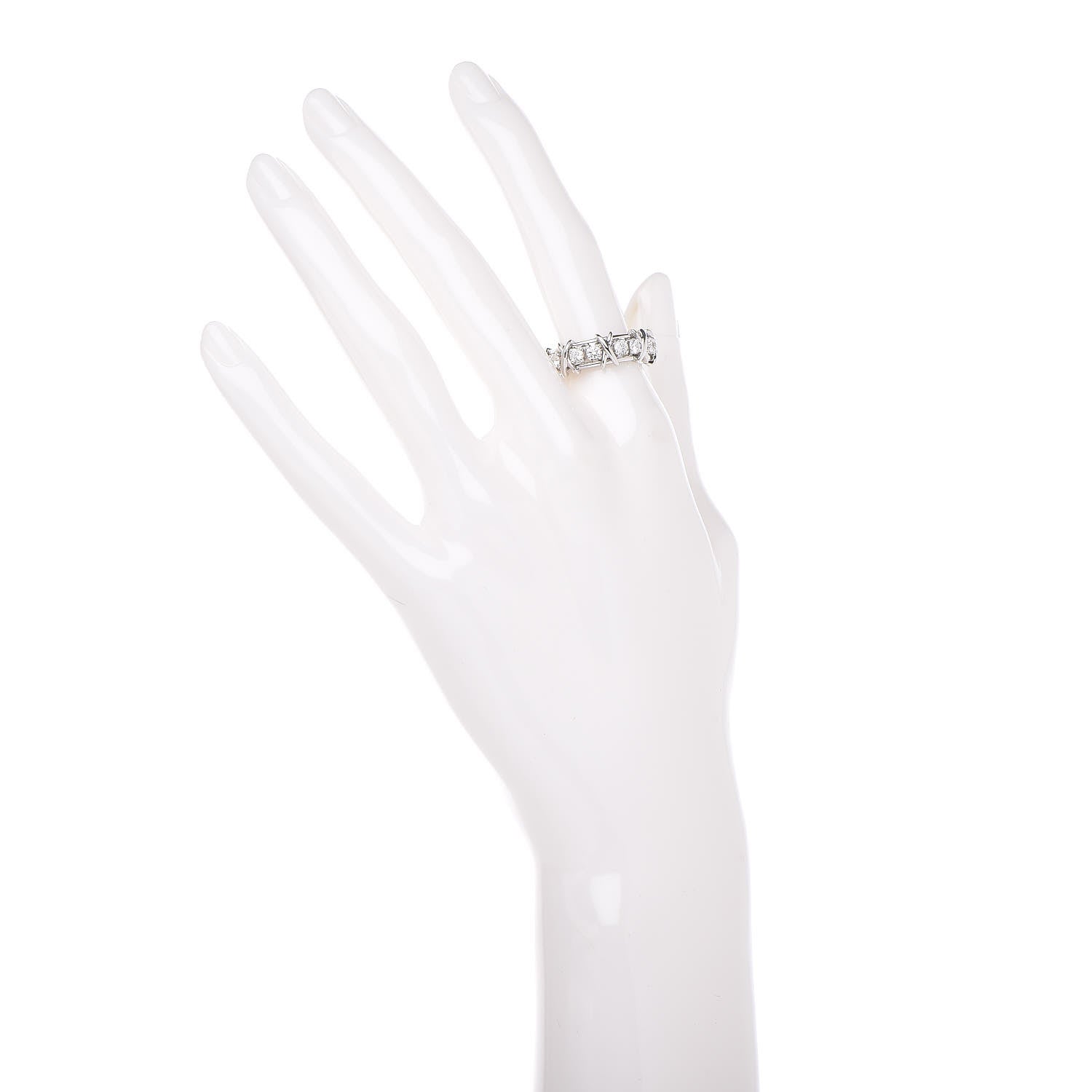 Tiffany Platinum Diamond Schlumberger Sixteen Stone Ring 52 6 2 of 6