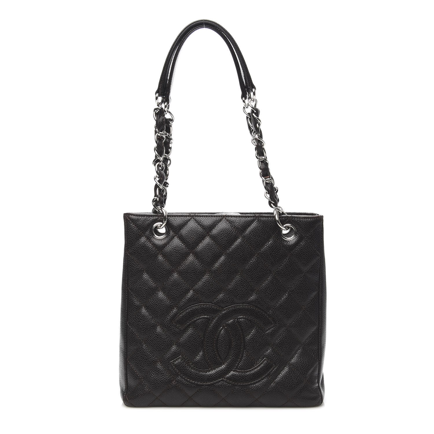 Chanel Caviar Quilted Petit Shopping Tote PST Black 1 of 9
