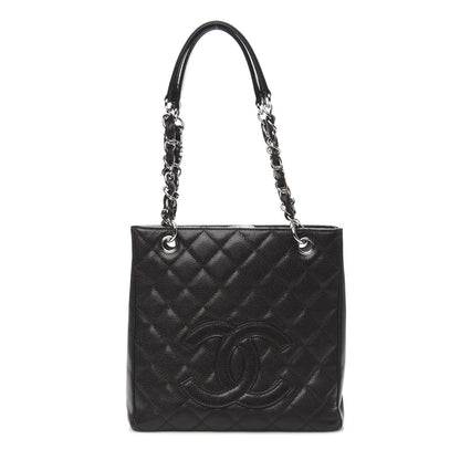 Chanel Caviar Quilted Petit Shopping Tote PST Black 1 of 9