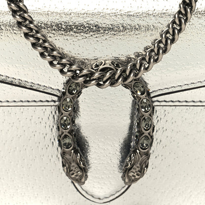 Gucci Metallic Calfskin Super Mini Dionysus Shoulder Bag Silver 7 of 9