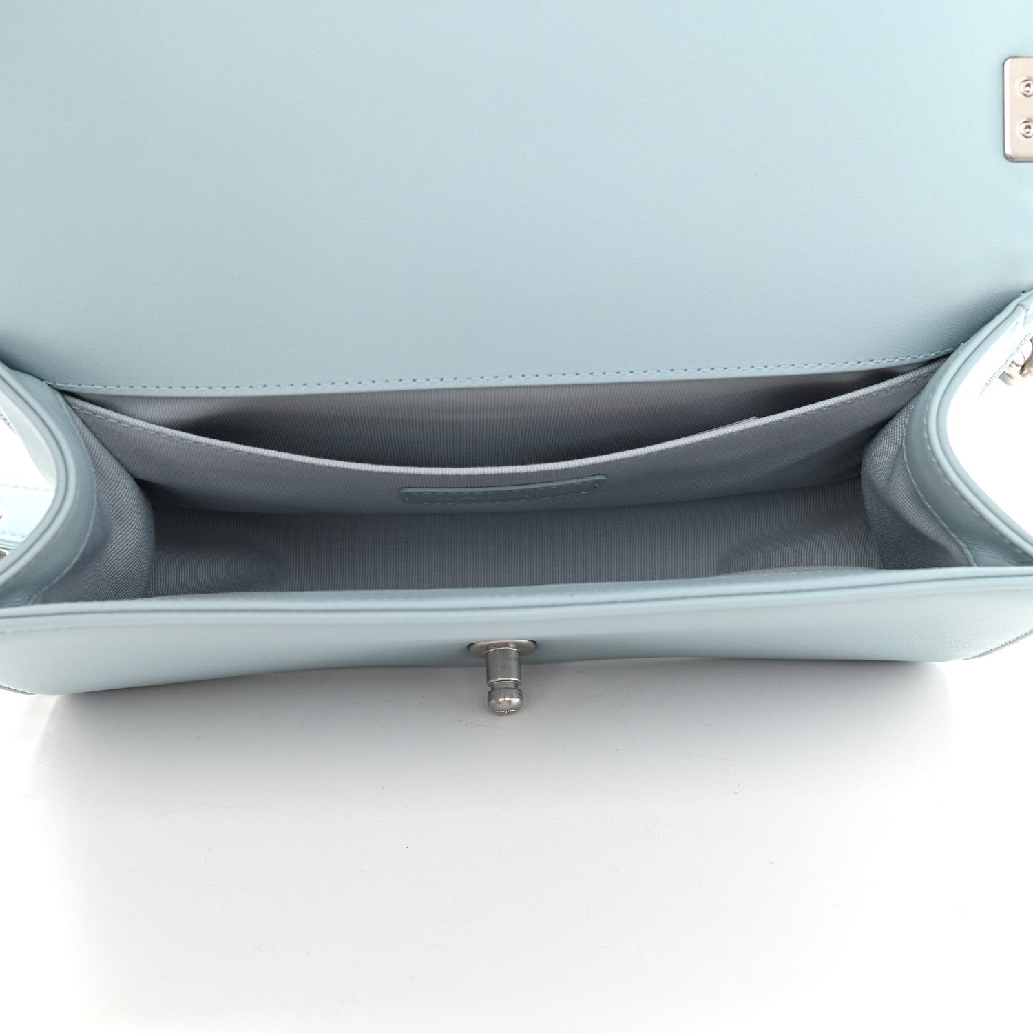 Chanel Calfskin Quilted Medium Boy Flap Light Blue 7 of 9