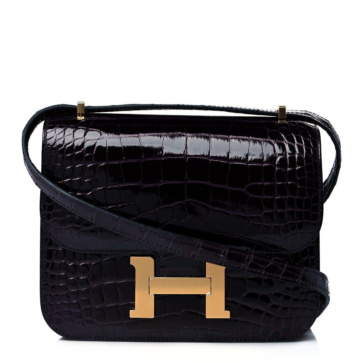 Hermes Shiny Constance 18 Aubergine 1 of 11