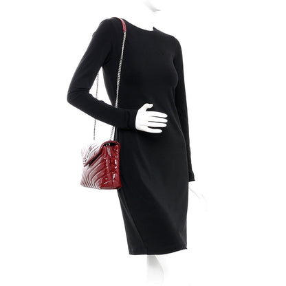 Saint Laurent Patent Y Quilted Monogram Small Loulou Chain Satchel Palissandre 2 of 7