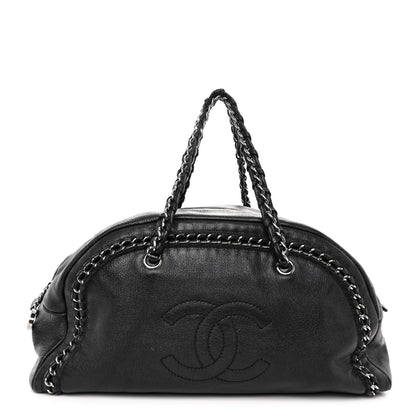 Chanel Smooth Calfskin Medium Luxe Ligne Bowler Black 1 of 9